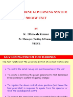 Steam Turbine Governing System 500 MW Unit: K. Dhinesh Kumar