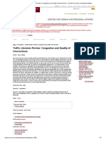 Traffic Literature Review - Congestion and Quality of Intersections. - Center For Urban and Regional Affairs