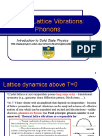 Crystal Lattice Vibrations: Phonons: Introduction To Solid State Physics