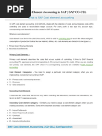 Cost Element Accounting SAP