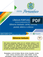 Gêneros Textuais - Carta, Convite, Postal, Diário e Crônica