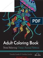 Adult Coloring Book - Ocean Animal Patterns