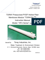 TORAY Pressurized PVDF Hollow Fiber Membrane Module "TORAYFIL " Instruction Manual Model: "HFU Series"