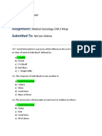 Medical Sociology CH# 2 Mcqs (Autosaved) 2