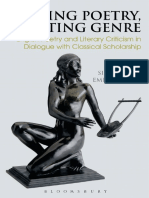 Silvio Bär - Emily Hauser - Reading Poetry, Writing Genre - English Poetry and Literary Criticism in Dialogue With Classical Scholarship-Bloomsbury Academic (2018)