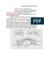 Leptomeningeal Cyst: Growing Fracture of Skull Craniocerebral Erosion