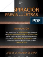 La Inspiración Previa A Las Letras