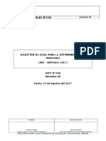 INST 036-Rev00 Digestión Agua para La Determinación de HG (EPA 245.7) PDF