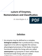 Nature of Enzymes, Nomenclature and Classification