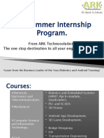 The Summer Internship Program: From ARK Technosolution, The One Stop Destination To All Your Engineering Needs