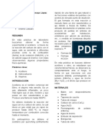 Hidrocarburos Insaturados. Obtención Del Acetileno o Etino.