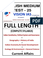 Vision IAS Prelims 2020 Test 25 English WITH Solution