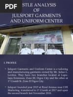 Pestle Analysis OF Julsport Garments and Uniform Center