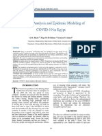 Situational Analysis and Epidemic Modeling of COVID-19 in Egypt