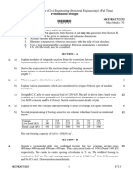 Foundation Design: M. Tech. Second Semester (Civil Engineering (Structural Engineering) ) (Full Time)