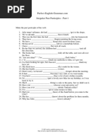 50 Irregular Verbs Past Participle Part 1 PDF