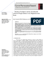 Evaluation of Analgesic Activity of Methanolic Extract of Trapa Natans L.var. Bispinosa Roxb. Roots