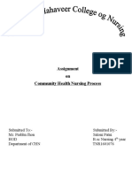 Assignment On Community Health Nursing Process