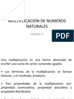 Taller 3 Multiplicacion de Numeros Naturales