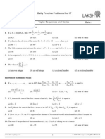 Daily Practice Problems No-17Sequence and Series