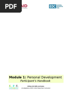 Module 1: Personal Development: Participant's Handbook