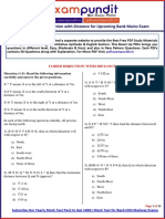 Expected Coded Direction With Distance Questions For Sbi Clerk Mains Exam