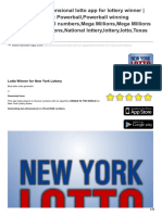 New York Two-Dimensional Lotto App For Lottery Winner PDF