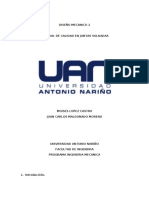 Taller #3. Diseño Mecanico 2 - Control de Calidad Juntas Soldadas