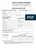 Certified Tax Practitioners: Seminar Registration Form