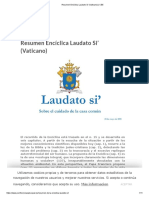 Resumen Encíclica Laudato Si' (Vaticano) - CEE