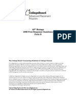 AP Biology 2006 Free-Response Questions Form B: The College Board: Connecting Students To College Success