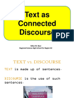 Text As Connected Discourse