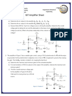 BJT Amplifier Sheet: Figure 1: Problem 1