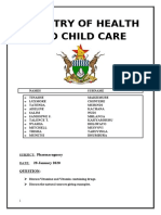 Ministry of Health and Child Care: Pharmacognosy 28 January 2020