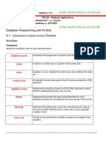 Database Programming With PL/SQL 6-1: Practice Activities: Introduction To Explicit Cursors