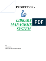 Ip Project On - : Library Management System