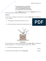 (A) The Ring A Is Subjected To The Three Forces As Shown in Figure Q1 (A) - If F