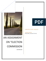 An Assignment On "Election Commission: Submitted To Prof. Faizan Sir