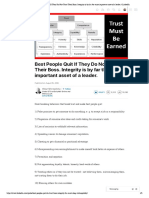 Best People Quit If They Do Not Trust Their Boss. Integrity Is by Far The Most Important Asset of A Leader. - LinkedIn PDF