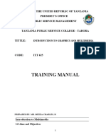 Multmedia and Graphics Desgn Training Manual