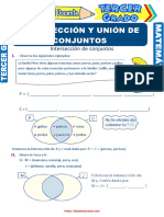 Intersección y Unión de Conjuntos para Tercer Grado de Primaria