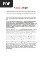 Coax Length