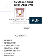 Study On Various Slabs Systems For Large Span: Under The Guidance of Dr. A. Mallika