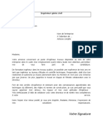 Lettre Motivation Ingenieur Travaux