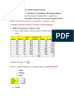 Medidas Univariantes para Variable Cuantitativa Discreta