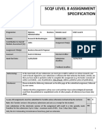 SCQF Level 8 Assignment Specification: Contribution To Overall