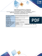 Tarea 1. Aplicación Procesos y Materiales en La Industria