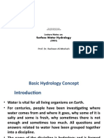 Surface Water Hydrology: Lecture Notes On: (SWH)