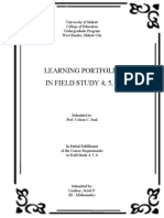 Learning Portfolios in FS456