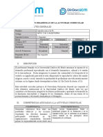 Planificación Desarrollo de La Actividad Curricular Auditoria